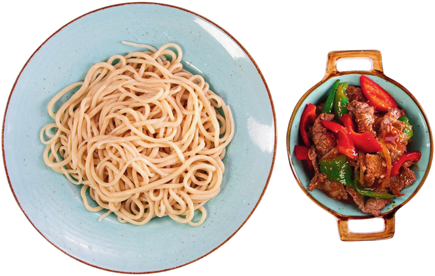 Laghmen – handgezogene Nudeln mit Rindfleisch